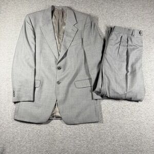 Fendi Uomo Wool Silk 2 Piece Suit Mens US 46 Gray Made in Italy